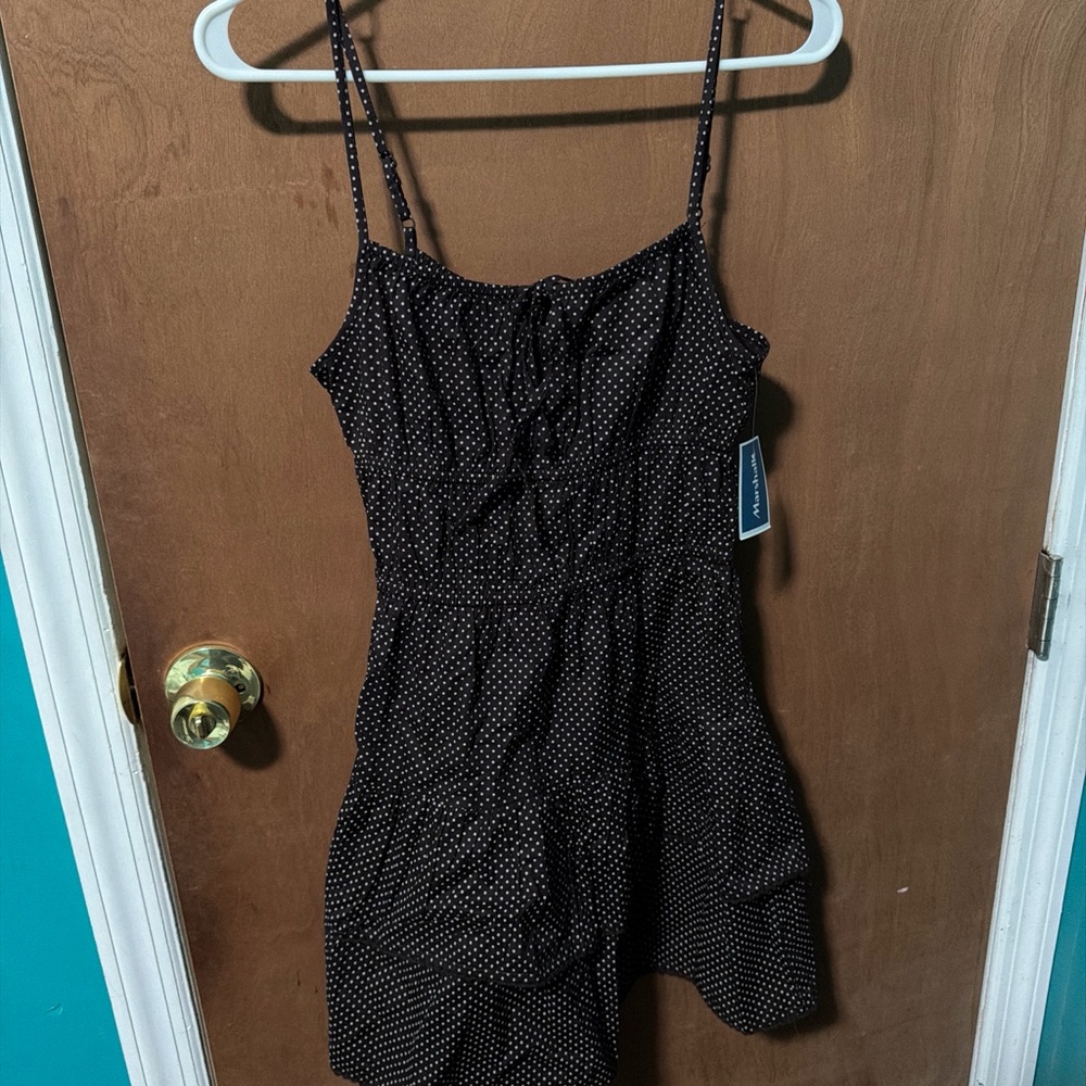 Black Polka Dot Mini Dress